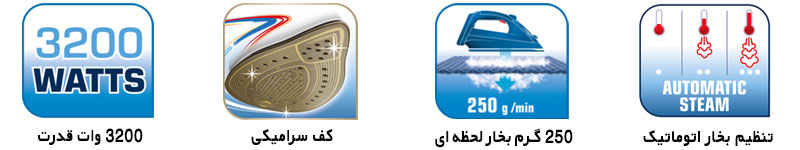 اتو بخار تفال مدل FV9844