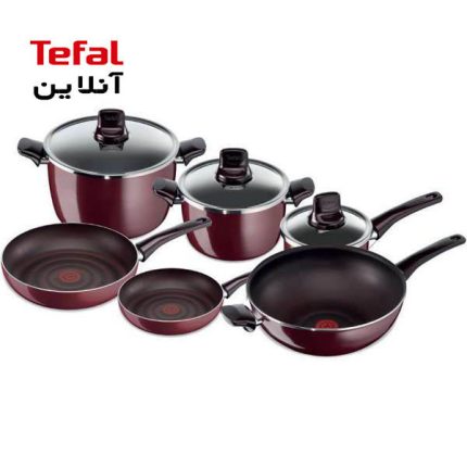 سرویس قابلمه و تابه 9 پارچه تفال مدل پلژر Pleasure
