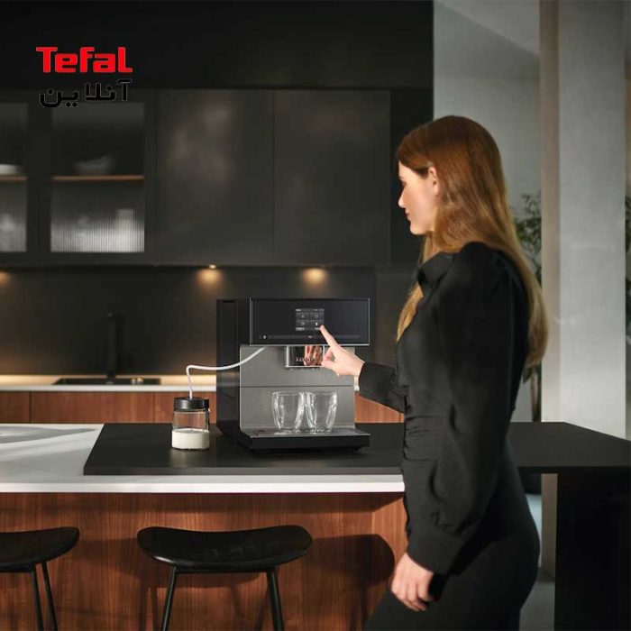 قهوه‌ساز مدل CM7550 CoffeePassion نقره‌ای میله Miele