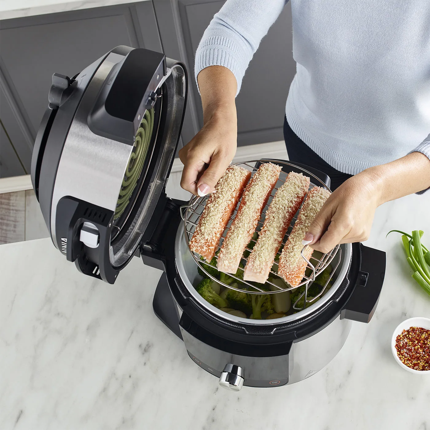 پخت برنج با Multi-Cooker Ninja