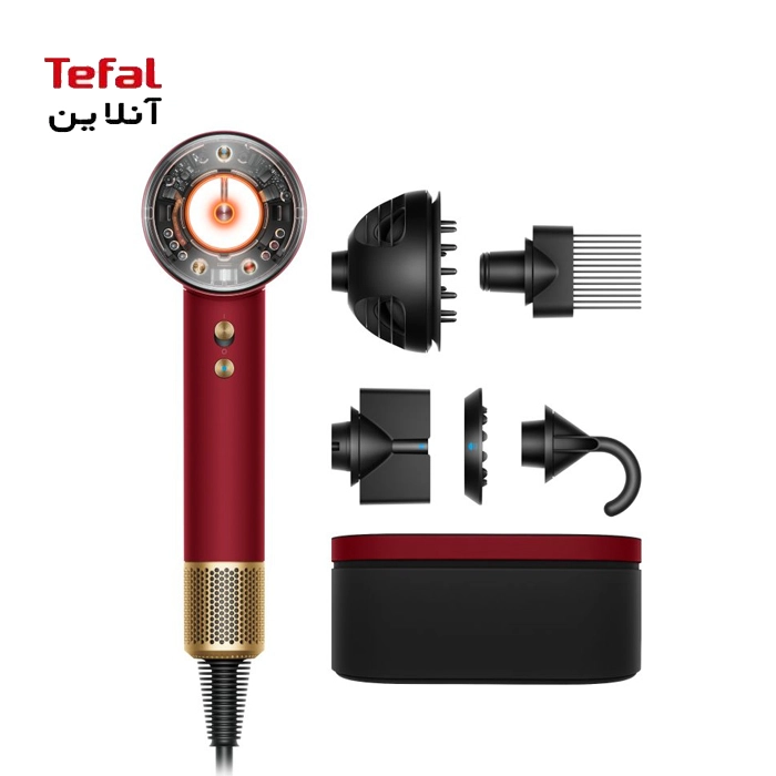 supersonic-nural-red-velvet-gold-01-tefalonline سشوار هوشمند دایسون Supersonic HD16 Nural Red Velvet/Gold