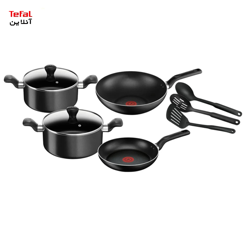 سرویس ۹ پارچه قابلمه و تابه مشکی مدل سوپر کوک Super Cook تفال